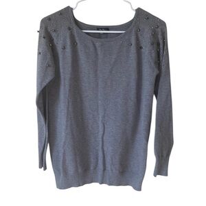 Vila Milano Wool Blend Sweater with Embellishments